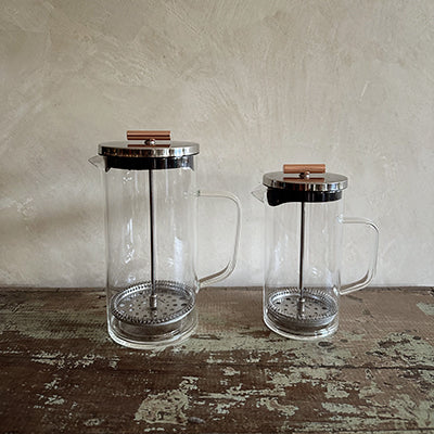 French Tea Press with Copper Handle