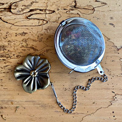 Tea Ball with Bronze Flower