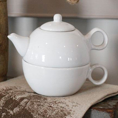 Tea for One Teapot - White